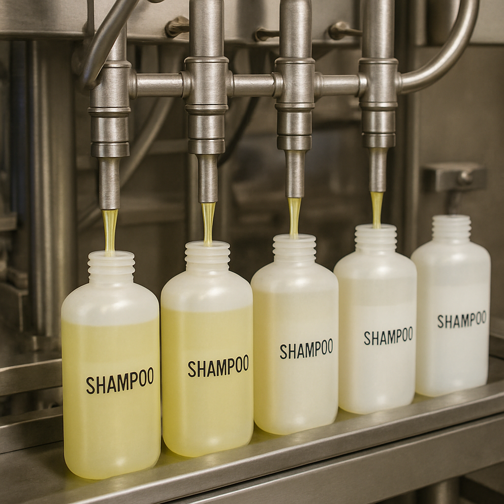 A máquina de engarrafamento de xampu aumenta a eficiência e a precisão